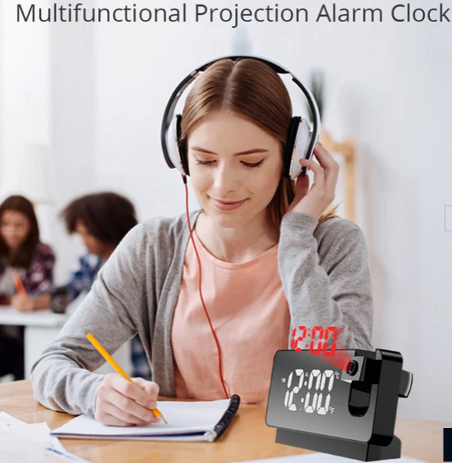LED Digital Projection Alarm Clock Electronic Alarm Clock ⏰