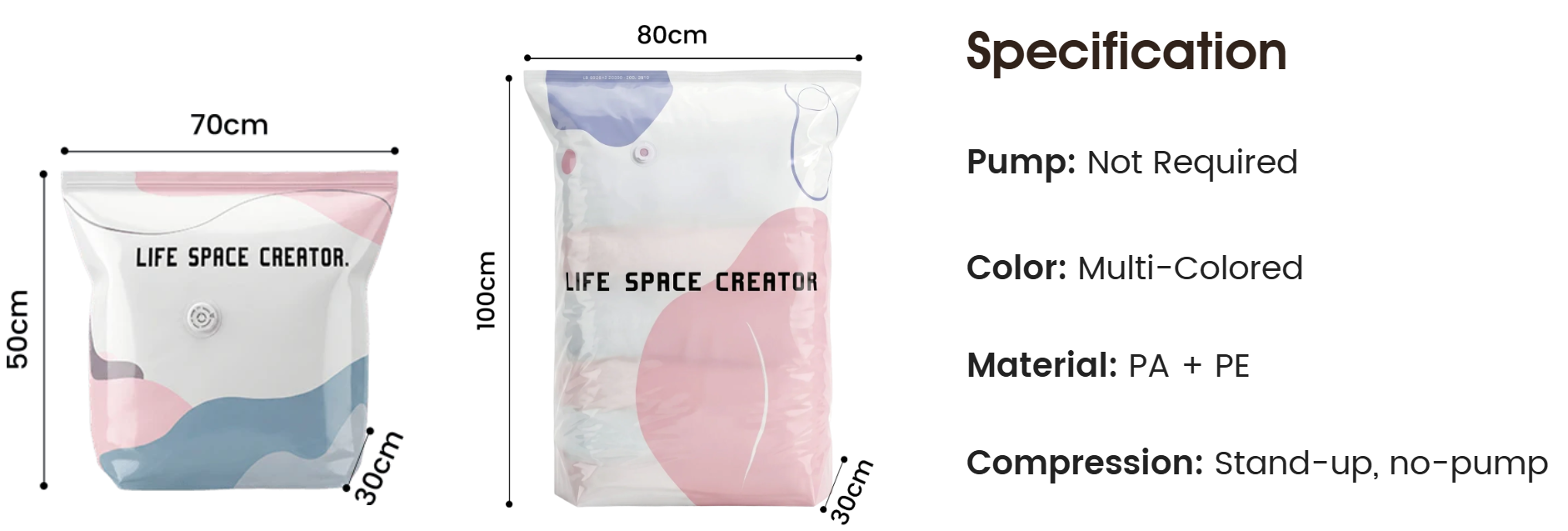 💨No-Pump 3D Vacuum Storage Bags