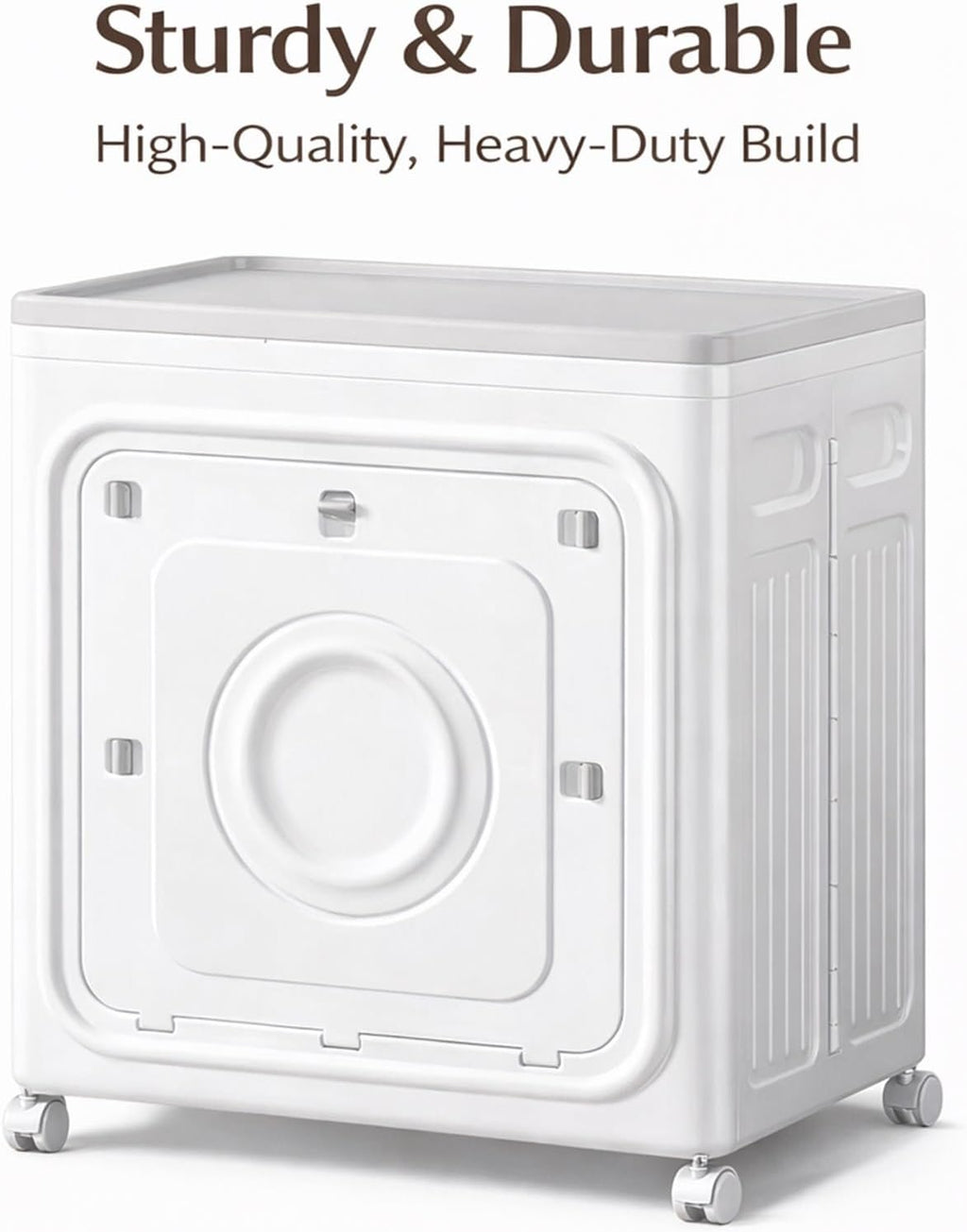 HOME150L Large Storage Box with Wheels, Foldable