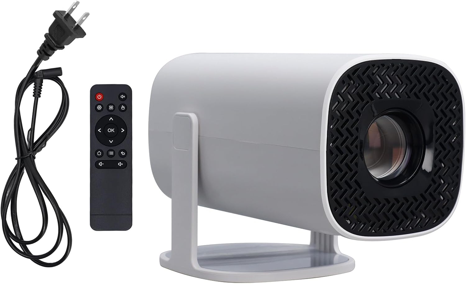 Projector - 4K 1080P Support | Android 11.0 | Bluetooth 5.2 | 6 2.4/5G | 300 ANSI 10000LM | Auto Trapezoidal Correction | 16:9 & 4:3 | USB AUX | 180°Rotatable