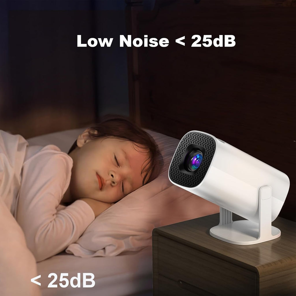 Projector - 4K 1080P Support | Android 11.0 | Bluetooth 5.2 | 6 2.4/5G | 300 ANSI 10000LM | Auto Trapezoidal Correction | 16:9 & 4:3 | USB AUX | 180°Rotatable