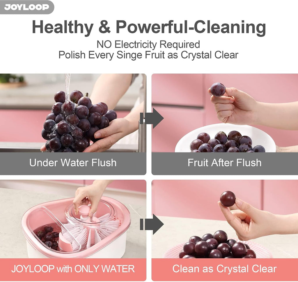 🎁Today 49% OFF🎁Fruit Washer and Spinner with Brush Heads