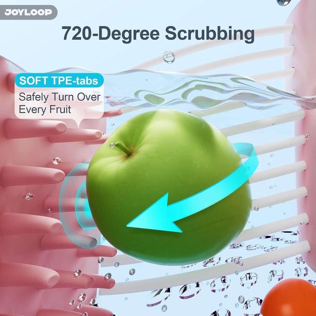 🎁Today 49% OFF🎁Fruit Washer and Spinner with Brush Heads