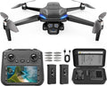 Drone with Camera for Adults - 4K Drone with 4.5” FPV Screen Controller, 60 Min Flight, Brushless Motor Foldable Quadcopter, Auto Return, Follow Me, 3 Speed Modes for Beginners - Gift Under 249g