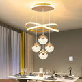 Modern LED Chandeliers 3-Color Dimmable Pendant Light