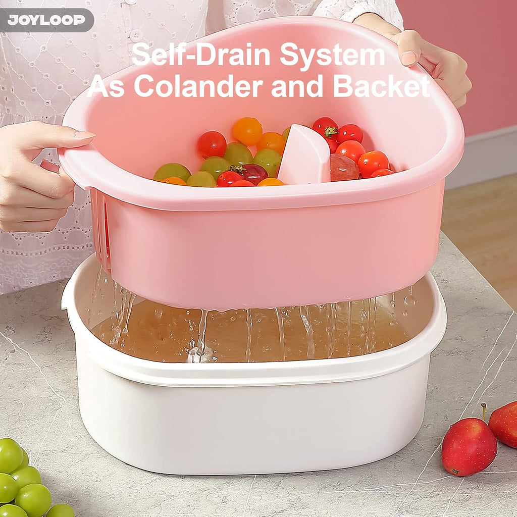 🎁Today 49% OFF🎁Fruit Washer and Spinner with Brush Heads