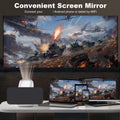 Projector - 4K 1080P Support | Android 11.0 | Bluetooth 5.2 | 6 2.4/5G | 300 ANSI 10000LM | Auto Trapezoidal Correction | 16:9 & 4:3 | USB AUX | 180°Rotatable