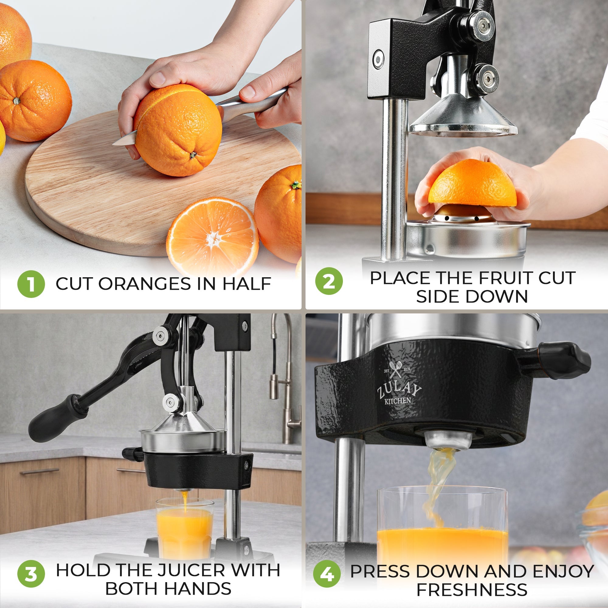 How to use the Zulay Kitchen Cast Iron Juicer 