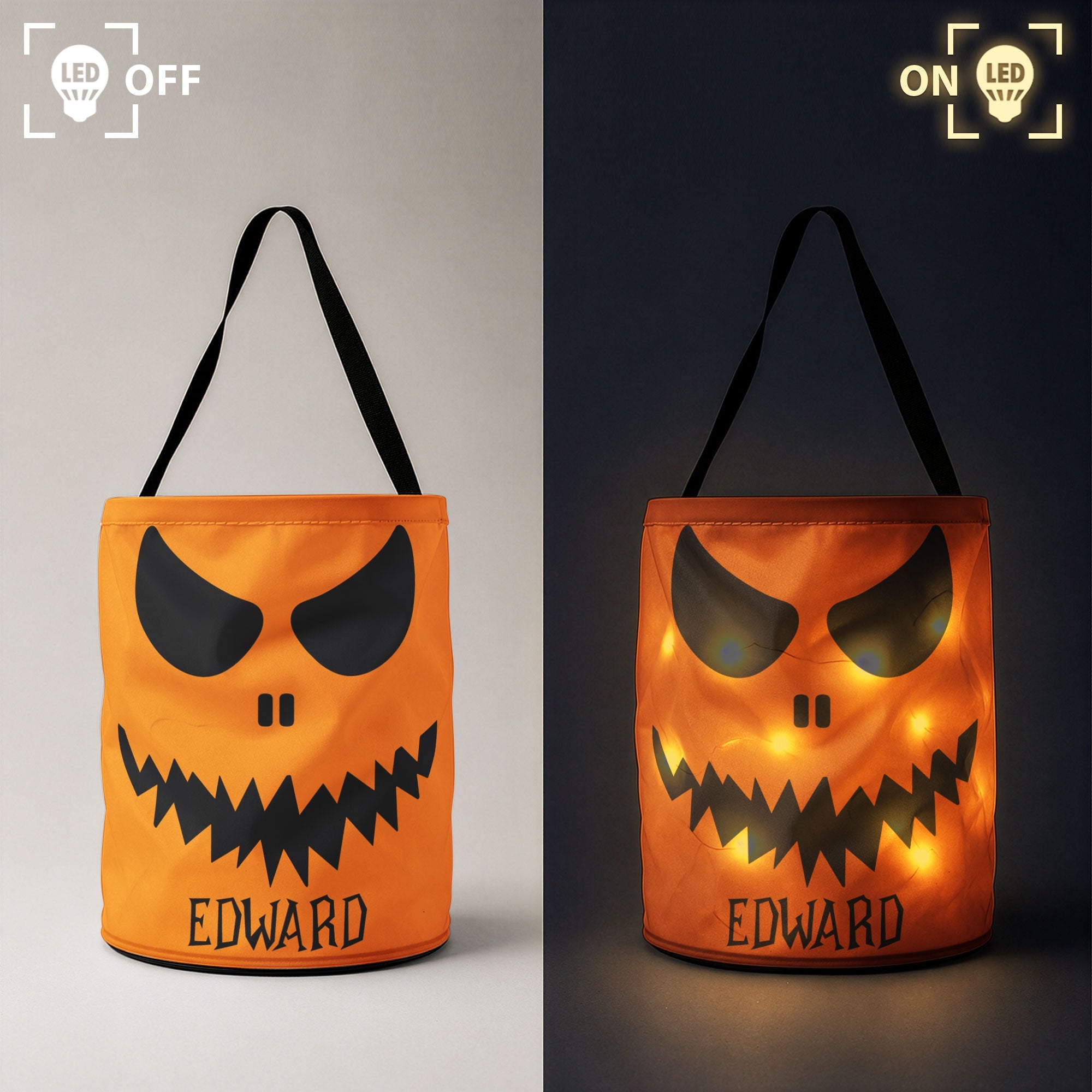 Halloween-candy bag for kids Scary Pumpkin face 3