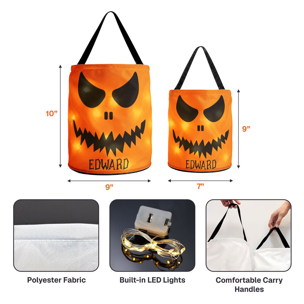 Halloween-candy bag for kids Scary Pumpkin face 4