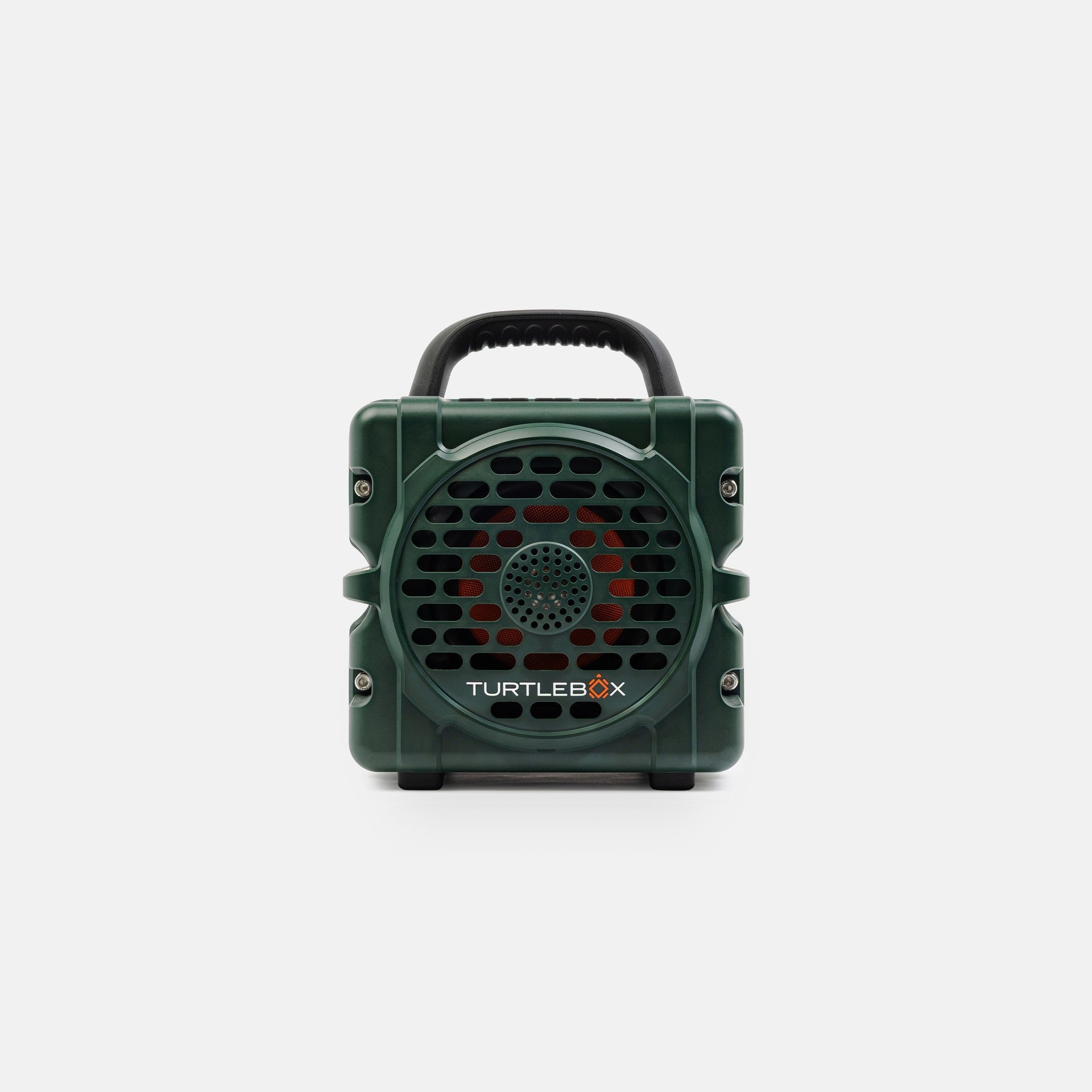 Green portable speaker with 'Turtle Beach' branding on a white background no-gallery