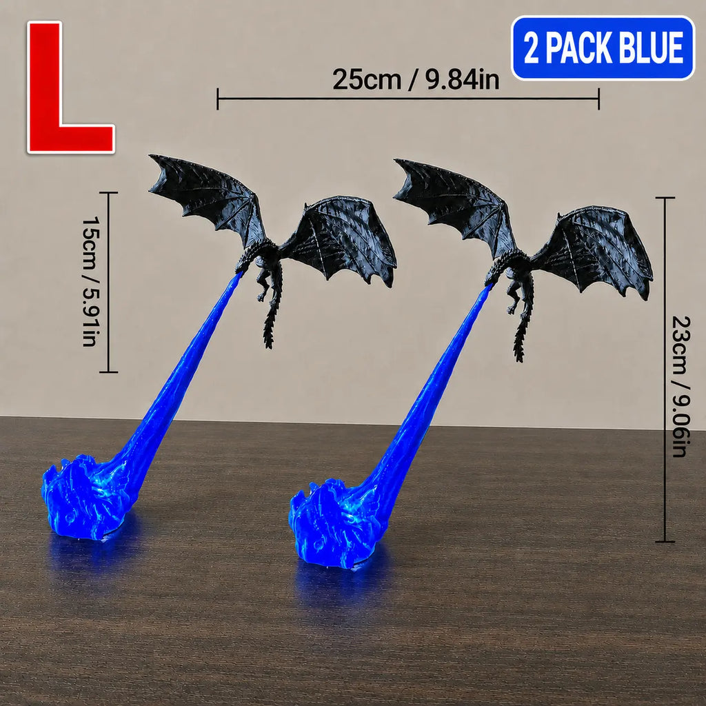 3D-Printed Illuminated Dragon Flame Book Nook – Mystical Fantasy Bookshelf Décor