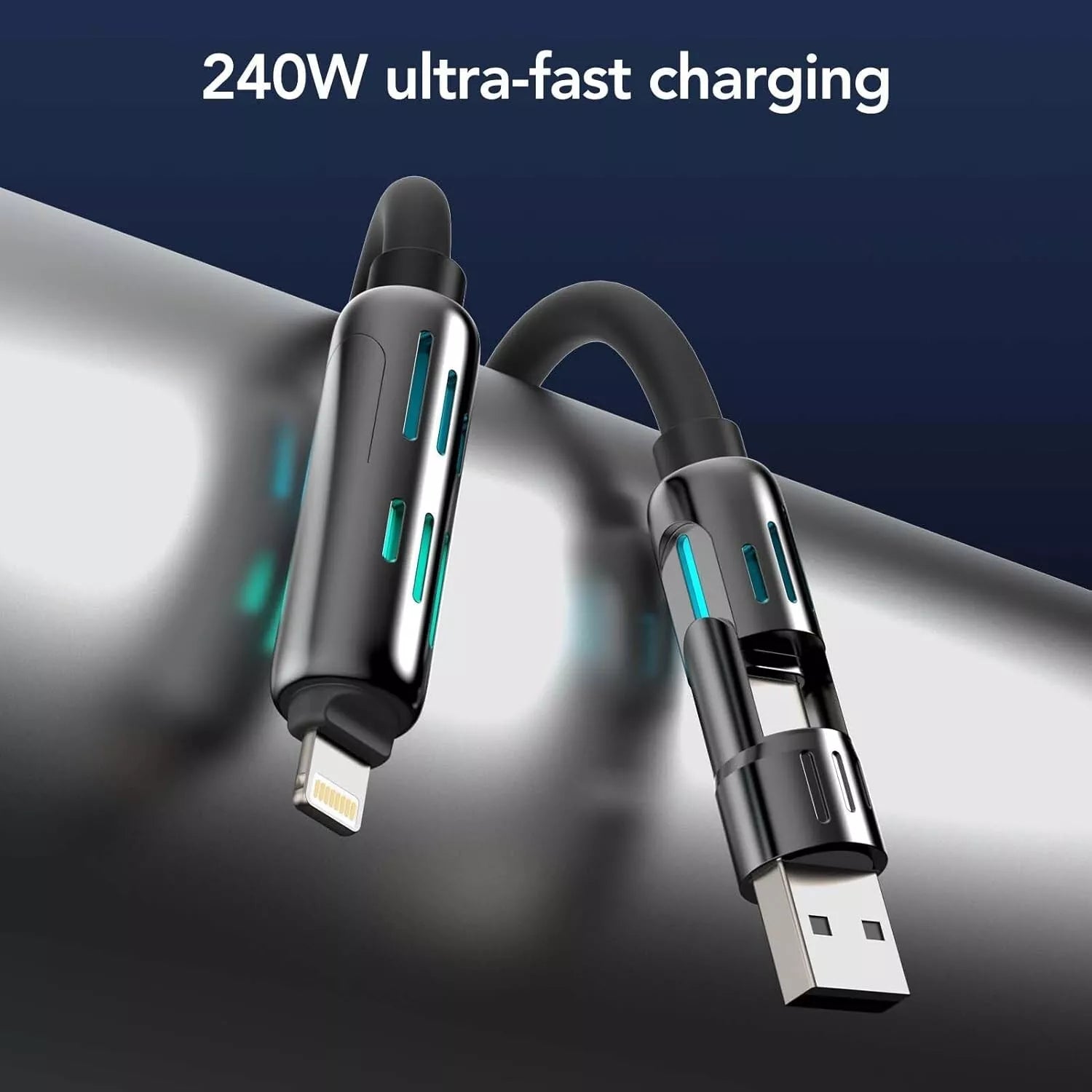 ⚡️4-in-1 Multi USB Charging Cable 240W 5ft (1.5 meters)