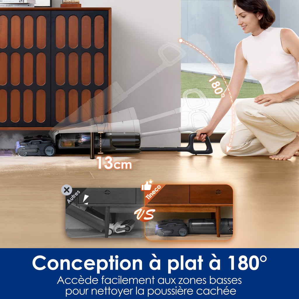 Tineco FLOOR ONE S7 Stretch Steam Aspirateur Balai Vapeur Sans Fil Tout - en - Un - Tineco FR, aspirateur laveur, aspirateur balai, aspirateur sans fil, meilleur aspirateur laveur, nettoyeur vapeur, balai vapeur