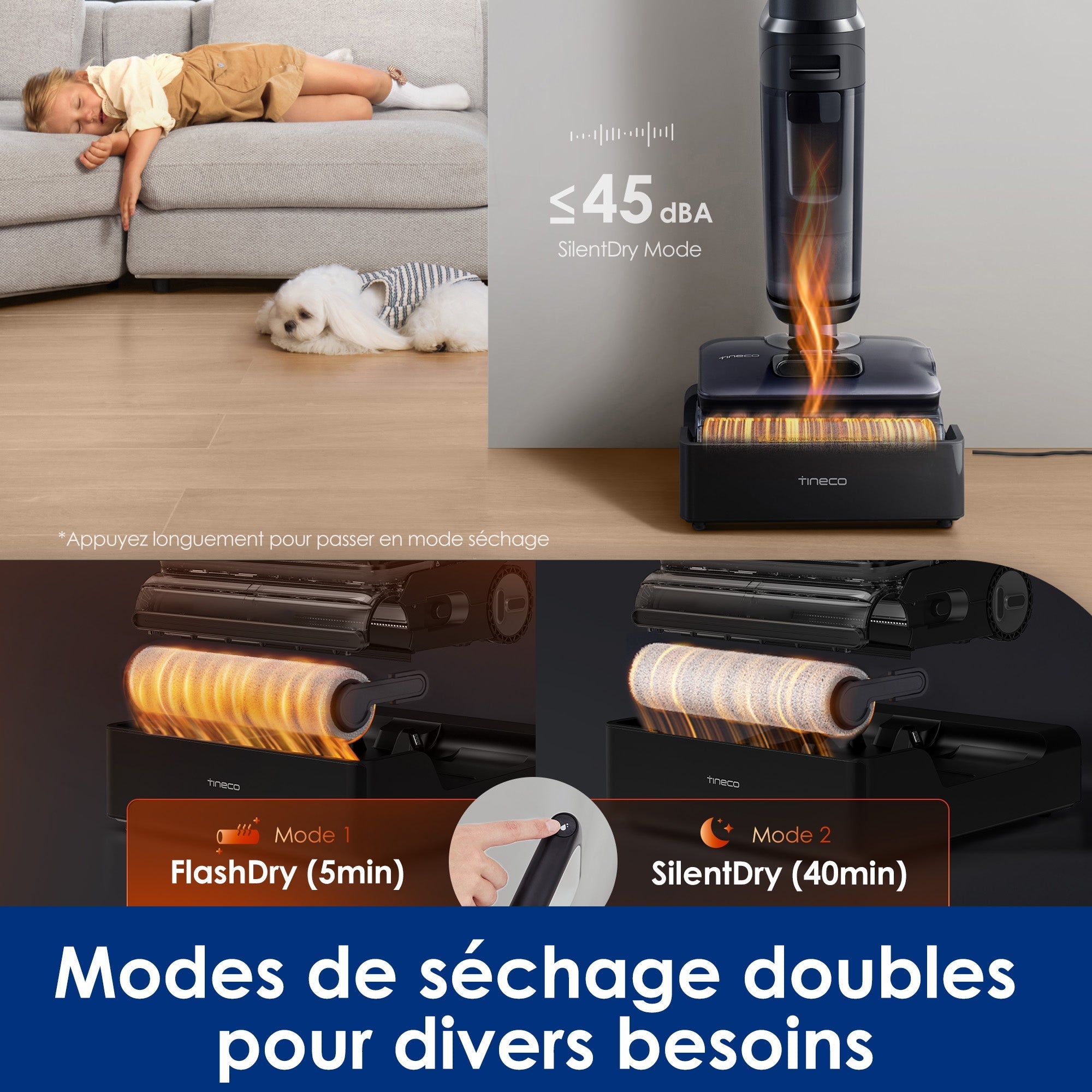 Tineco FLOOR ONE S7 Stretch Steam Aspirateur Balai Vapeur Sans Fil Tout - en - Un - Tineco FR, aspirateur laveur, aspirateur balai, aspirateur sans fil, meilleur aspirateur laveur, nettoyeur vapeur, balai vapeur